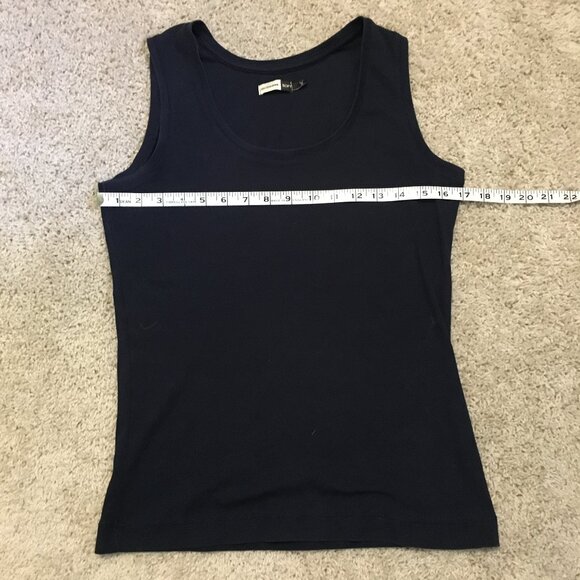 Pima Cotton Dark Navy Blue Soft Ribbed Tank Top - Picture 10 of 13